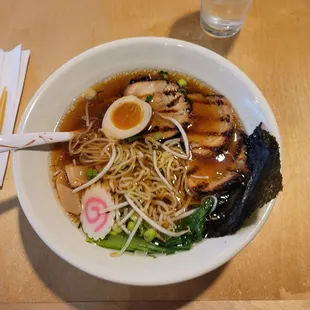 Shoyu Ramen with egg noodles