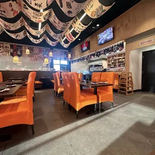interior, sushi and sashimi
