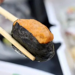 Close up of Sea Urchin ($3) - uni isn't the best but it's hard to find in Michigan
