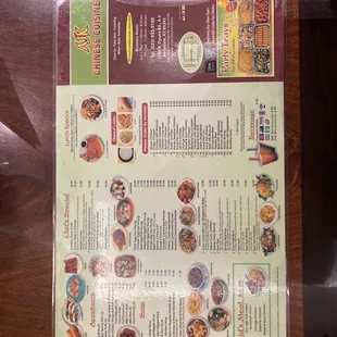 Full Menu side A