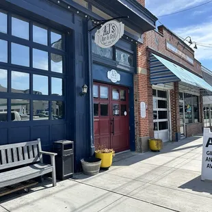 Front of restaurant.