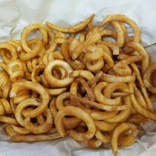 Delicious curly fries