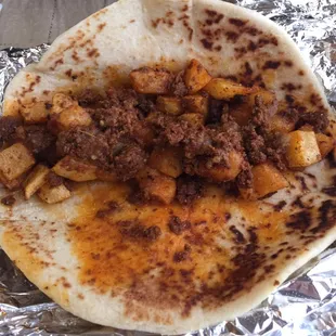 Chorizo and potato taco...