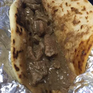 Carne Guisada taco...