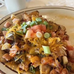 Campfire Scramble with eggs on the side