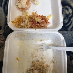 Biscuits and gravy- asked for extra gravy- still removed 2 biscuits. Minimal gravy