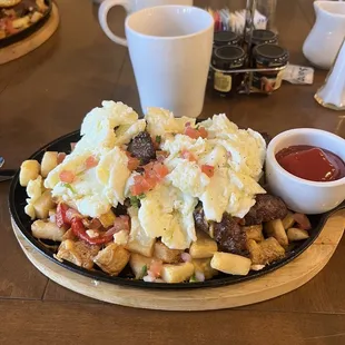 a plate of food on a table