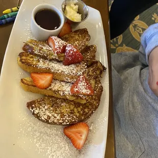 Hazelnut cream French toast - so heavy my son couldn't finish it!