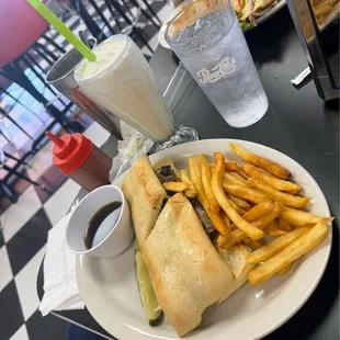 Philly cheesesteak sandwich