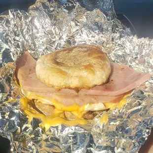 Ham egg and cheese #yum #ReviewsByRL