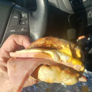 Ham egg and cheese #yum #ReviewsByRL