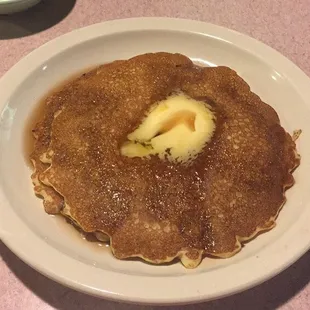 Grab some pancakes plain or add blueberries, bananas, or white/peanut butter or milk chocolate chips!