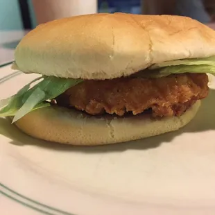 Try our fried chicken sandwich with a side of French fries