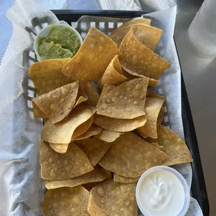 Chips and guacamole