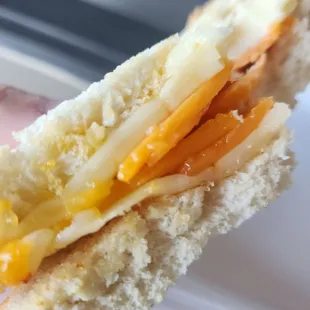 Grilled cheese sandwich?  The cheese is not even melted.