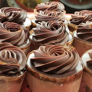 chocolate cupcakes on a plate