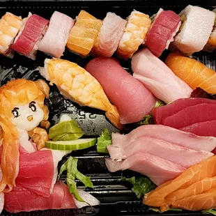 a variety of sushi