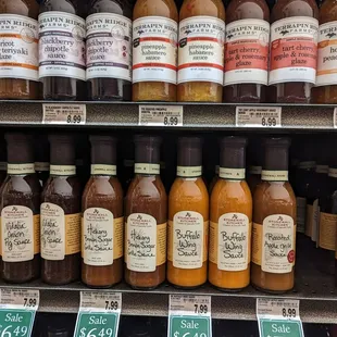 a variety of sauces