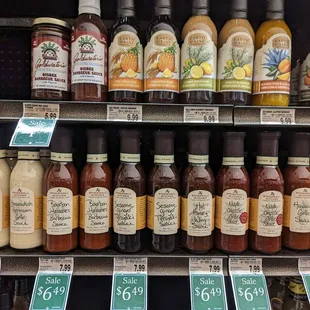 a variety of sauces