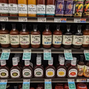 a variety of sauces