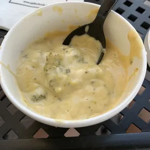 Broccoli cheddar soup was so good!