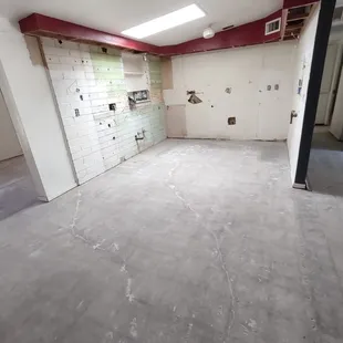 Kitchen cabinet and tile demolition