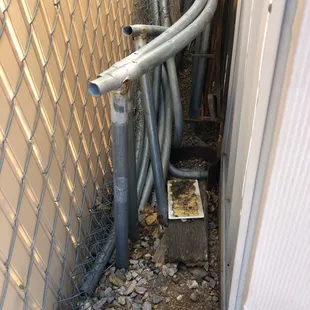 Before behind the shed