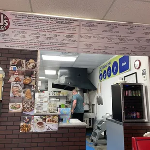 Menu and counter to checkout