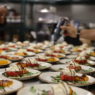 plates of appetizers