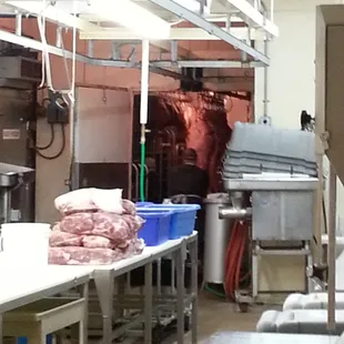 Meat locker, they butcher their own meats in-house!