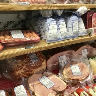 a variety of meats