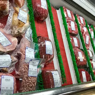 a variety of meats