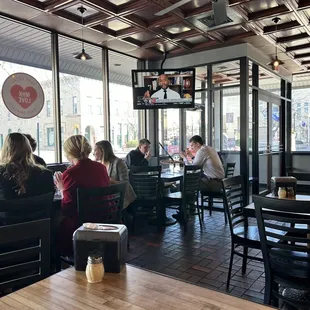 people sitting at tables