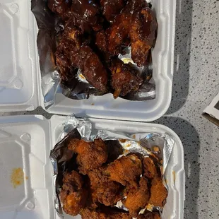 buffalo and barbecue wings