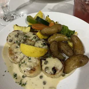 Grilled Scallops Piccata