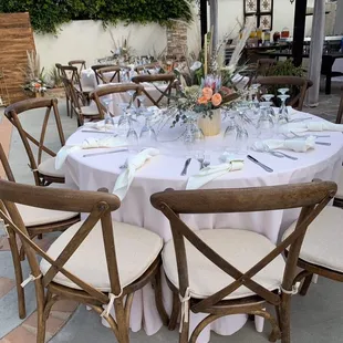 Book out cross back chairs!!