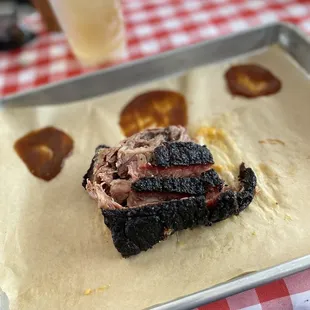 Freshly out the smoker brisket. Part of the great cooking class.