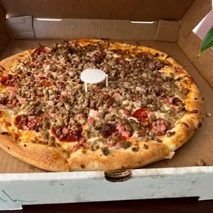 Delicious Meat lovers pizza