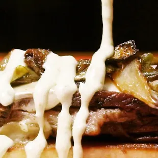 Our famous AJ's Brisket Texas Philly