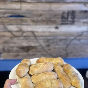 Kolaches! Brisket egg and cheese, chorizo egg and cheese and wurst sausage!