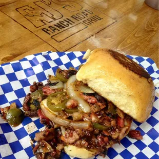 Never Ceases to impress! Chopped with grilled onions &amp; peppers! YUM!!!!!