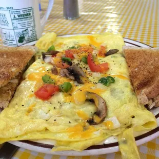 A very big Veggie Omelette.