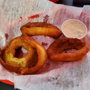 What's left of great onion rings
