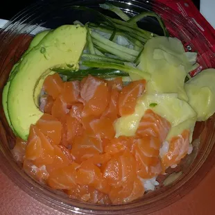 Salmon poke bowl