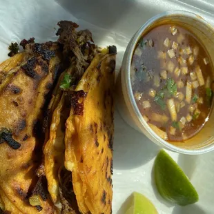 Quesa birria with consome(sold separately)