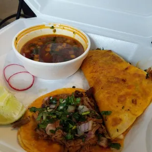 Birria taco and quesabirria taco