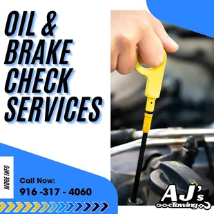 Ensure your vehicle is running smoothly with our comprehensive oil and brake check services. Regular maintenance keeps you safe and extends