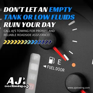 Got stranded on the road because of an empty gas tank or low coolant levels? No need to fret! AJ's Towing has got your back.