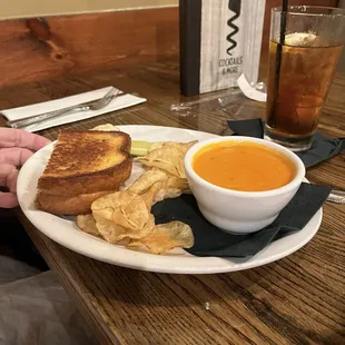Tomato Bisque and Grilled Cheese