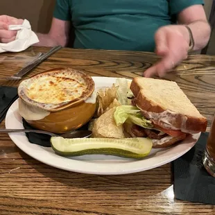 French Onion Soup and BLT